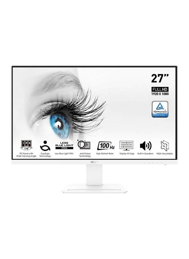 Pro MP273AW Business Productivity Monitors, 27" FHD IPS Display, 100Hz Refresh Rate, 1ms (MPRT) Response Time, EyesErgo Technology, 16.7m Display Colors | MP273AW White image 1