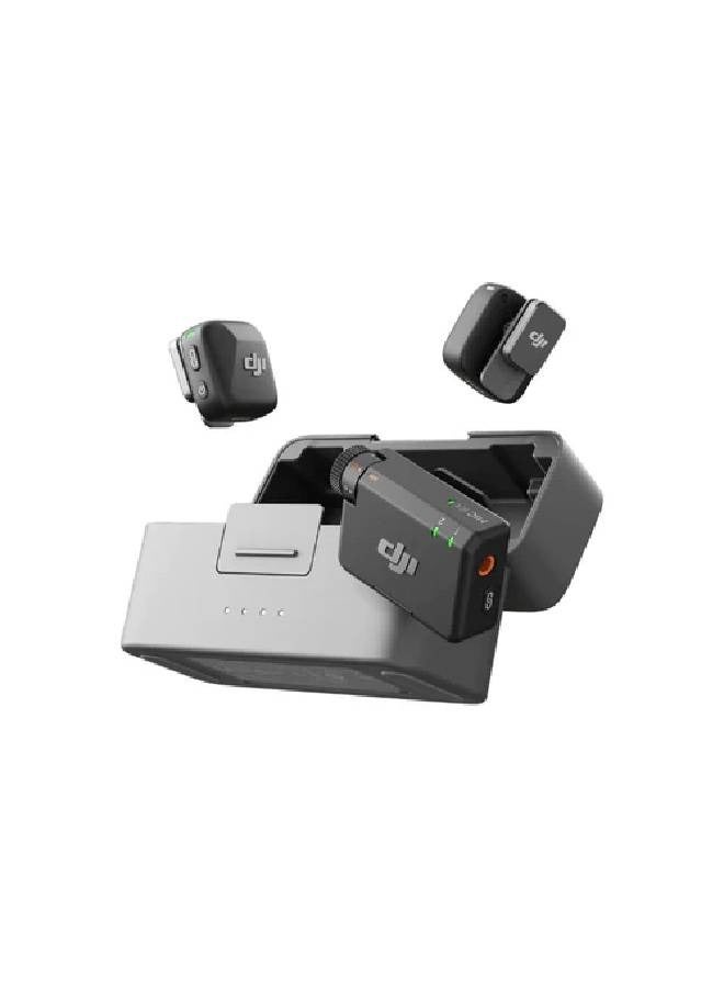 Mic Mini (2 TX + 1 RX + Charging Case) Clear Audio Capture, Easy to carry and use, Long Battery Life Mic Mini Black image 1