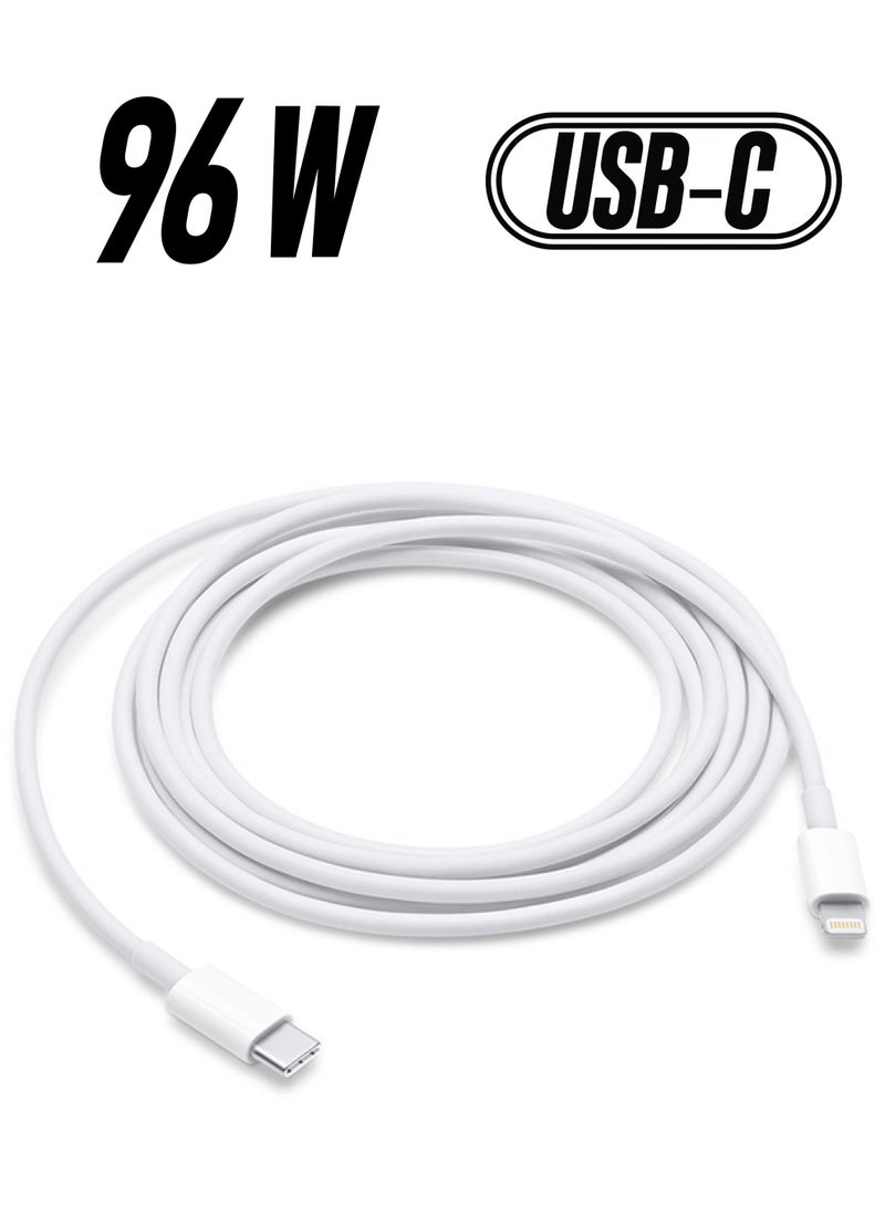 USB-C To Lightning Cable - 2 Meter White image 1