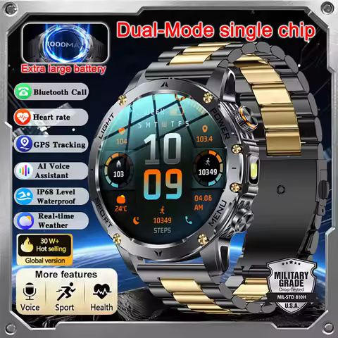 T-Rex 3 Military Grade 1000mAh Battery Smart Watch IP68 Waterproof GPS Bluetooth call AMOLED HD Men Sports 2025 New Smartwatch image 1
