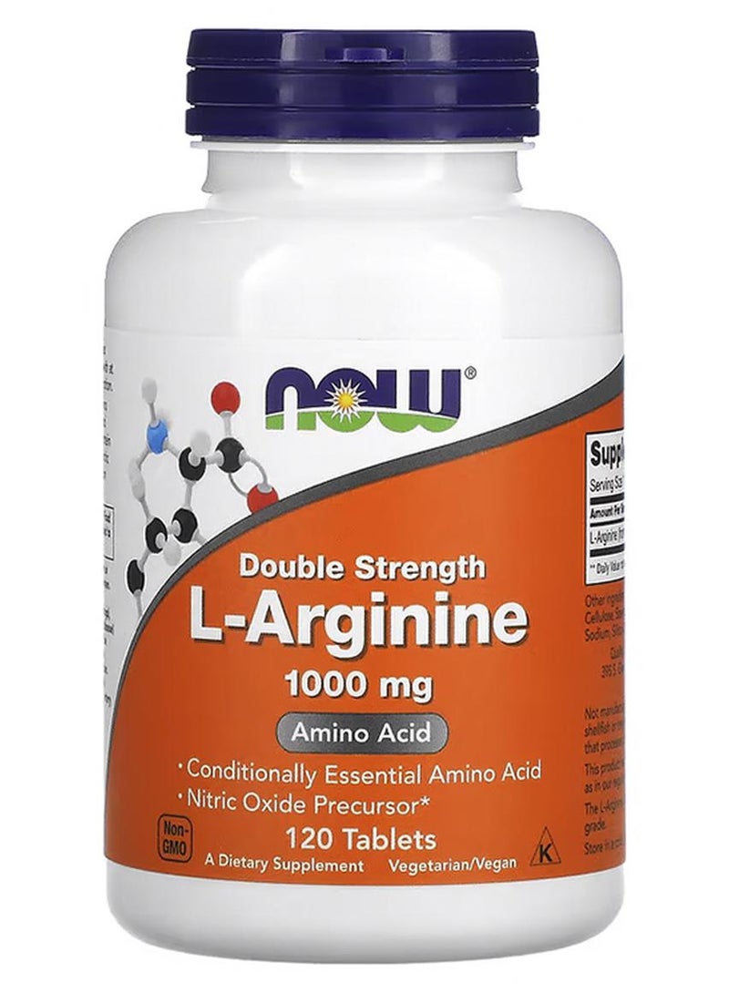 L-Arginine, Double Strength 1000mg 120 Tablets