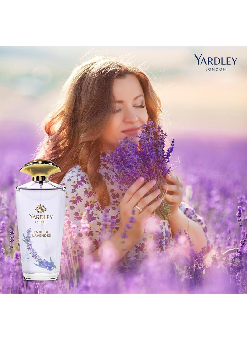 Yardley English Lavender Gift Set Eau De Toilette With Body Spray, 2 Piece Multicolour 125+150ml image 5