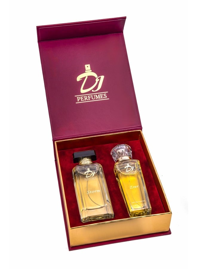 DJ Perfumes 2pcs 80ml Gift Set for Men & Women(Storm EDP 80ml + Zeer EDP 80ml) image 4