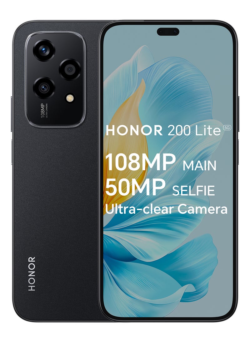 200 Lite Midnight Black Dual SIM 8GB RAM 256GB 5G - Middle East Version image 1