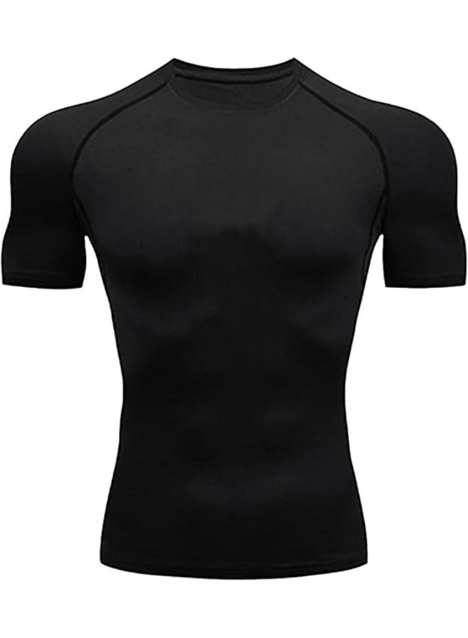 Men's Compression Shirts Short Sleeve Athletic Tops, Cool Dry Workout Shirt Sports T-Shirt image 1