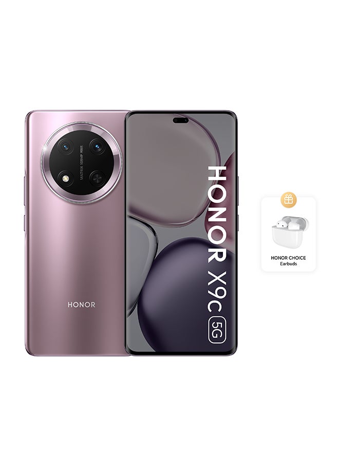 X9c Dual SIM Titanium Purple 12GB RAM 256GB 5G With Free honor choice Earbuds - Middle East Version image 1