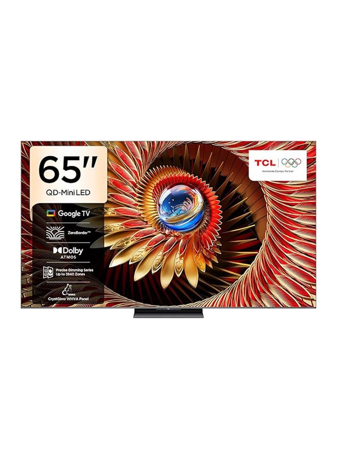 65 Inch Smart TV 4K QD-Mini LED Gaming Google TV, 144Hz Native Refresh Rate, Precise Dimming Series Up to 3840 Zones, CrystGlow WHVA Panel, HDR 4500 n