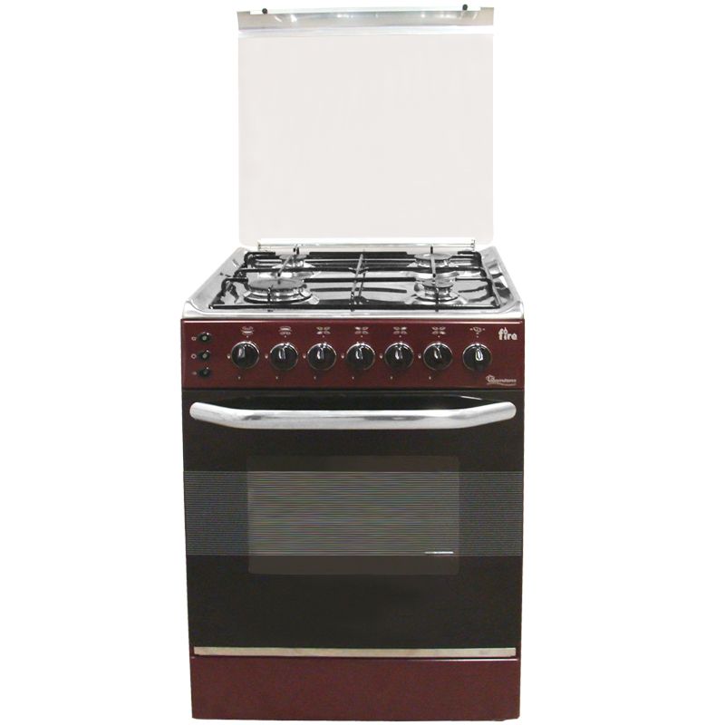 4 GAS 55X55 DARK RED COOKER - EB/303 image 1