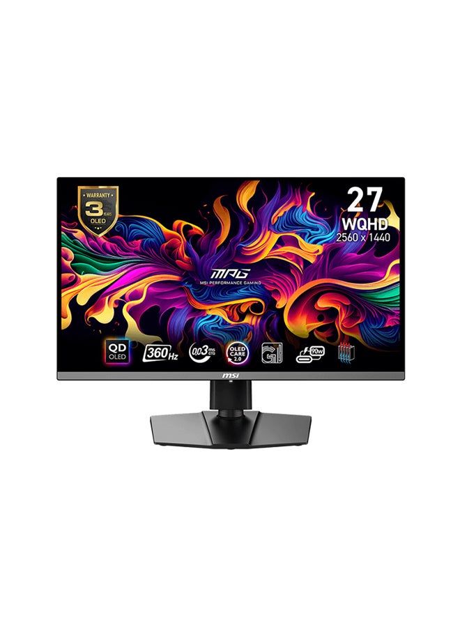 MPG 271QRX QD-OLED Gaming Monitor, 26.5" WQHD QD-OLED Display, 360Hz Refresh Rate, 0.03ms (GtG) Response Time, Adaptive-Sync Technology, ClearMR 13000, OLED Care 2.0, Black | 9S6-3CD79A-011 Black image 1