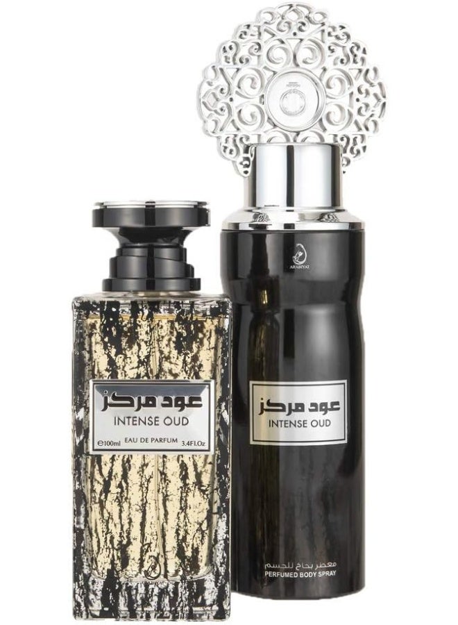ARABIYAT Intense Oud Gift Set (1 x EDP 100ml, 1 x Perfumed Body Spray 200ml) image 4