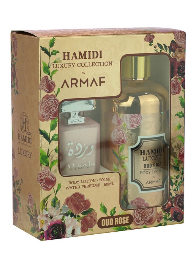 Armaf Set of Hamidi Luxury Oud Rose Perfume & Body Lotion 550ml image 2