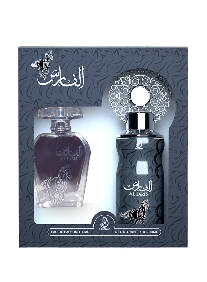 ARABIYAT Al Faris Gift Set (1 x EDP 100 ml, 1 x Perfume Spray 200ml) image 1