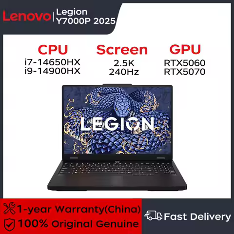 Lenovo Gaming laptop LEGION Y7000P 2025 notebook 16" 2.5K 240HZ i9-14900HX/i7-14650HX 16GB 1T SSD RTX5060/RTX5070 computer PC image 1