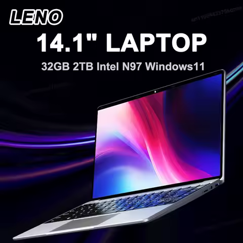 LENO 2025 NEW 14.1 inch Portable Laptop Intel N97 32GB 2TB Windows 11 Gaming Computer PC Gamer office Notebook 1920*1080 HD image 1