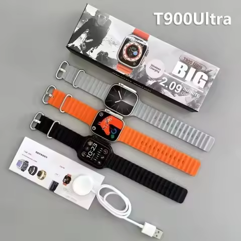Wholesale T900 Ultra Smart Watch Men 49mm Series 9 AMOLED Screen NFC Compass Waterproof For Apple Watch IWO Ultra 9 Smartwatch image 1