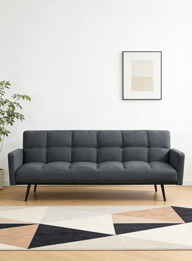 Convertible Modern Linen Sofa Bed Comfy Sleeper Sofa with Adjustable Backrests, Couch Bed for Small Spaces, Living Room, Bedroom, 193 x 83 x 75 cm, Da