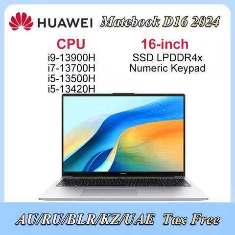 2024 MateBook D16/ SE Laptop i9-13900H/i7-13700H/i5-13500H/i5-13420H 16GB 512GB/1TB 16-inch image 1