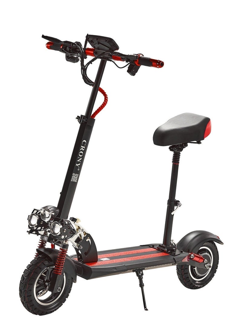 V10 Big Display 1200W Motor Electric Scooter – 45-68KM/H Speed, 20-40KM Range, 10” Off-Road Tires, 48V 12AH Battery, Dual Suspension, Dual Disc Brakes