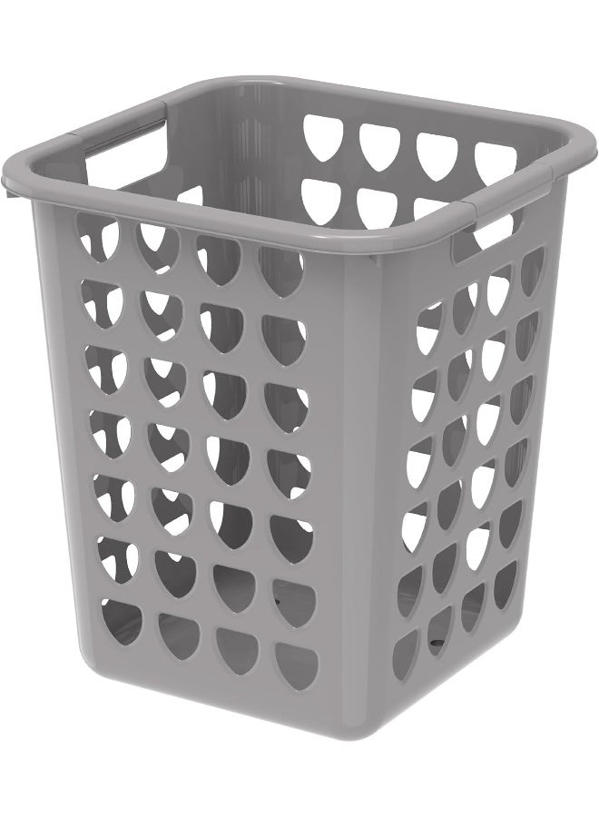 Plastic Square Laundry Bin 33L Grey