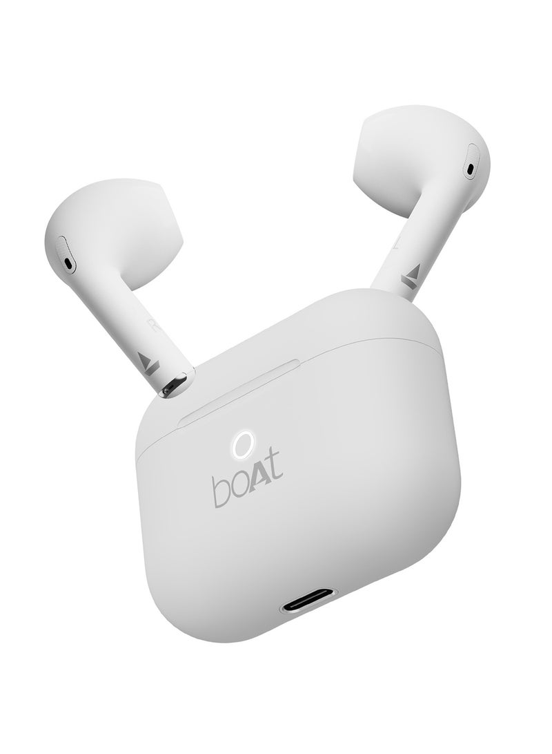 Airdopes Alpha With 35 HRS Playback, 13mm Drivers, Dual Mics ENx & Beast Mode Swedish White image 1