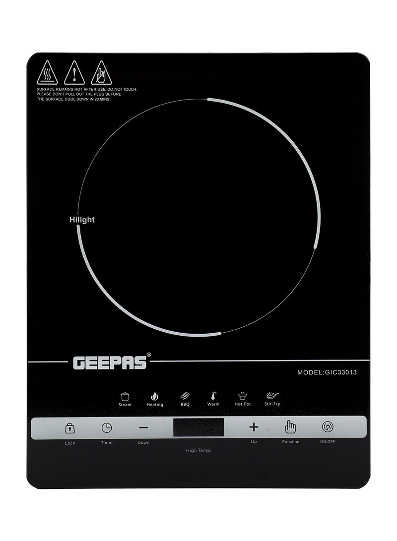 Digital Infrared Cooker- GIC33013/ Single Cooking Hob with Ceramic Heating Element, 2200W Power, 4-Digit LED Display & Touch Control/ 10 Adjustable Po