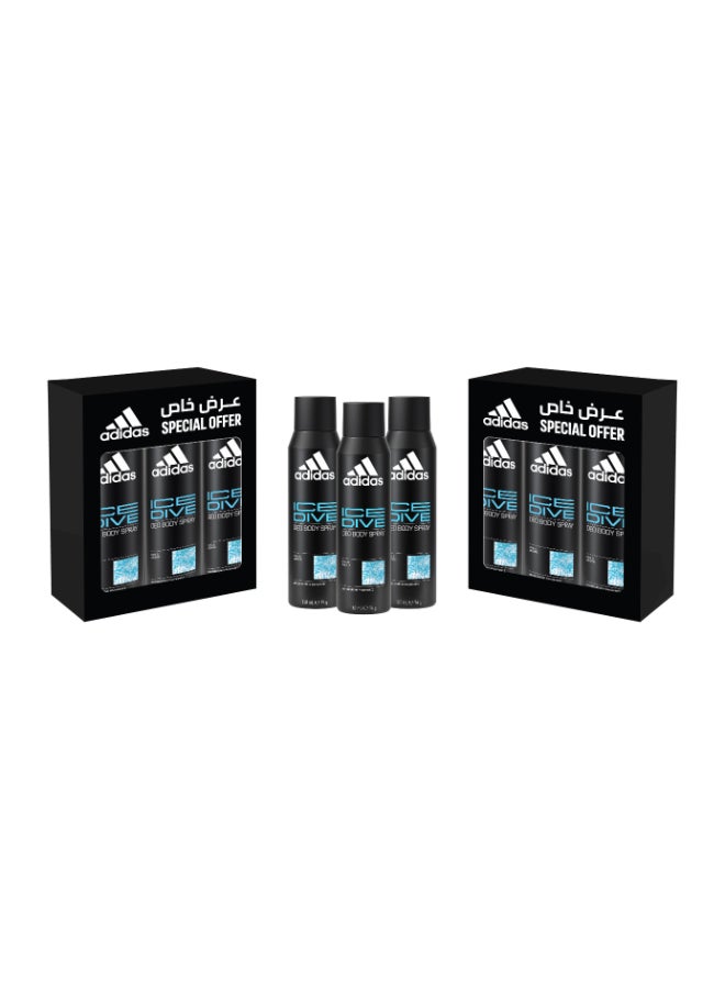 Adidas Ice Dive Deodorant Body Spray Set 150ml image 2
