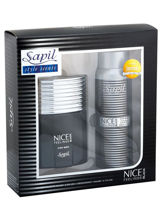 sapil Nice Feelings Gift Set Nice Feelings EDT (75 ml), Deodorant (150 ml) image 3