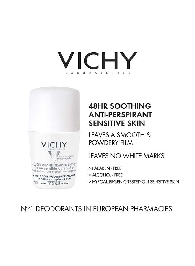VICHY Buy 1 Soothing Anti-Perspirant Deodorant & Get 50% Off On The Second One Limited Time Offer 100ml image 3