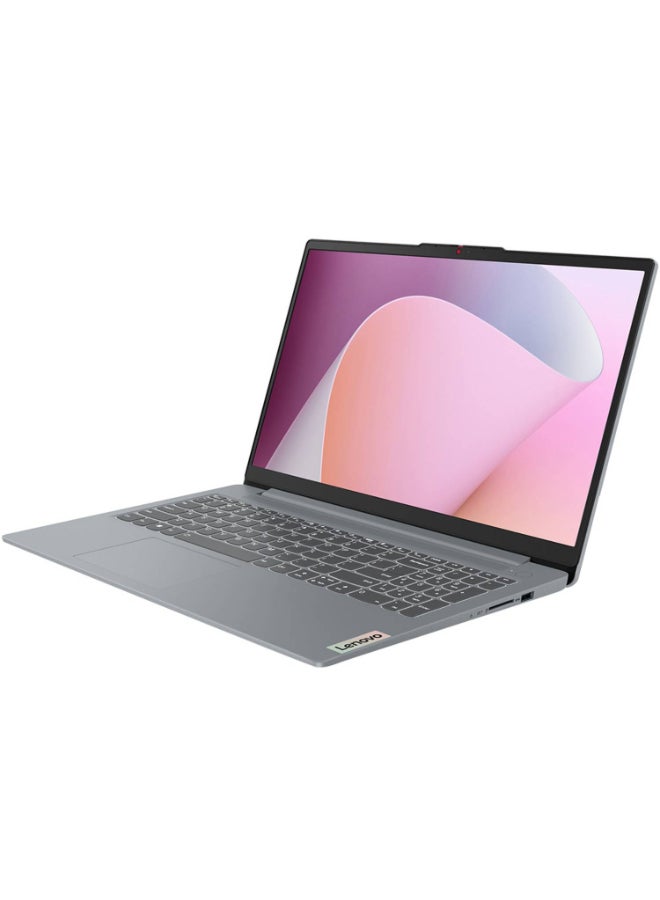 IdeaPad Slim 3 15AMN8 Laptop – AMD Ryzen 3-7320U / 15.6inch FHD / 512GB SSD / 8GB RAM / Shared AMD Radeon 610M Graphics / Windows 11 Home Middle East Version – [82XQ00QAAX] English/Arabic arctic grey image 1