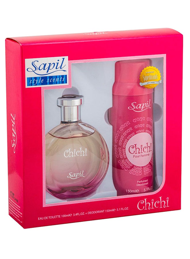 sapil Chichi Gift Set Chichi EDT (100 ml), Chichi Deodorant (150 ml) image 2