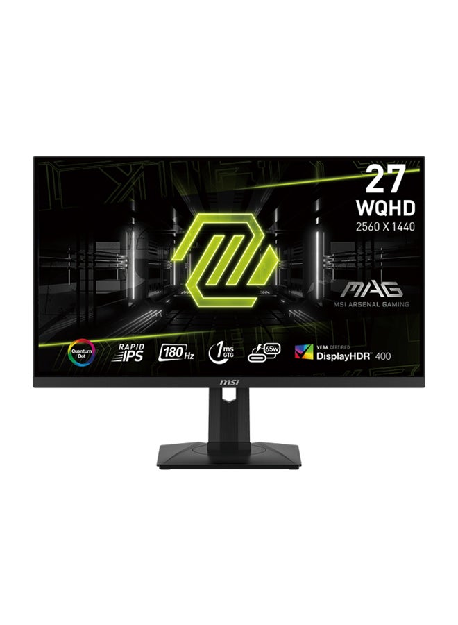 Gaming Monitor, 27" WQHD Rapid IPS Display, 180Hz Refresh Rate, 1ms (GtG) Response Time, Adaptive Sync Technology, 1.07B MAG-274QRF-QD-E2 Black image 1