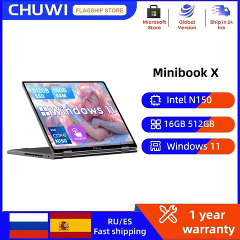 CHUWI MiniBook X 2 in 1 Laptop Intel N150(up to 3.6GHz) 512GB ROM 16GB LPDDR5 10.51" 1200x1920 FHD IPS Windows 11 Notebook image 1