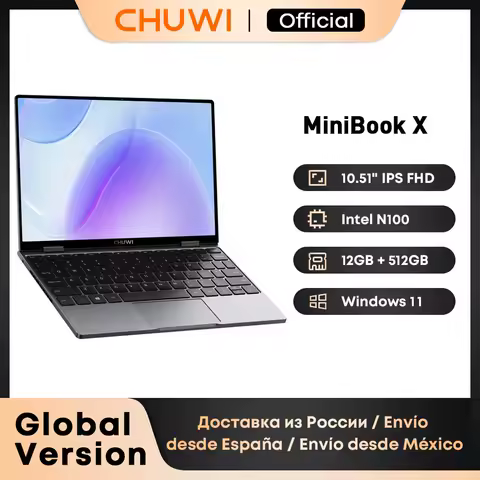 CHUWI MiniBook X Laptop Tablet PC 2 In 1 12GB LPDDR5 512G SSD Intel N100 10.51 Inch FHD IPS Screen 1920*1200 Windows 11 Notebook image 1