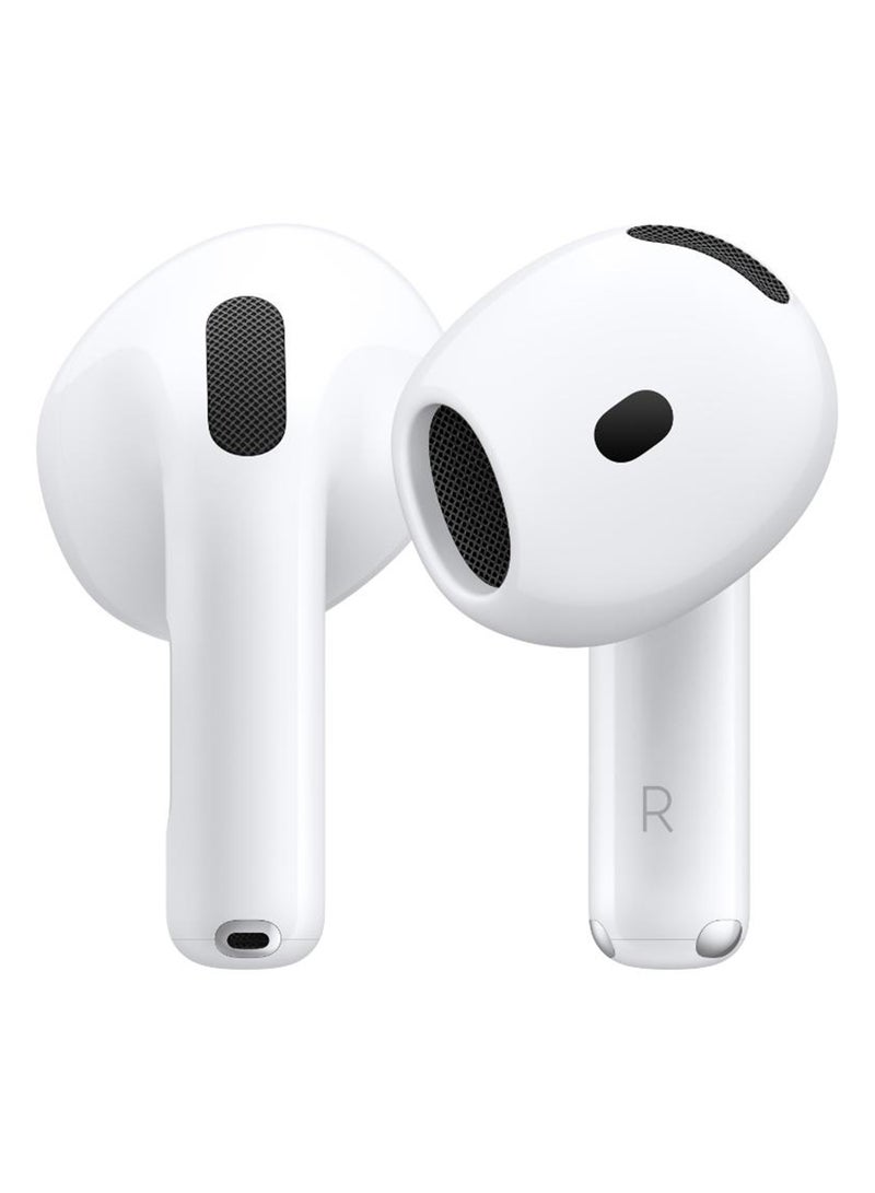 AirPods 4 ANC Wireless Earbuds, Bluetooth Headphones, with Active Noise Cancellation, Adaptive Audio, Transparency Mode, Personalized Spatial Audio, USB-C Charging Case, Wireless Charging, H2 Chip White image 1