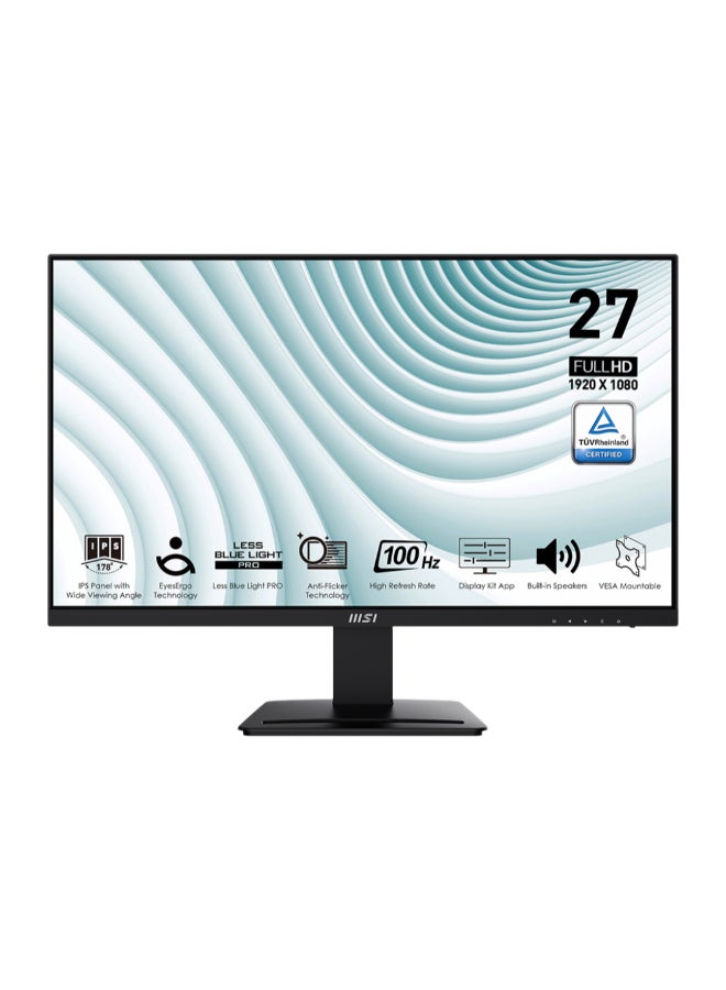 PRO MP273A 27" Professional Business Monitor, FHD 100Hz Anti Glare IPS Display, 1ms MPRT Response Time, 2x 3W Speakers, Adaptive Sync, Display Kit Support, DP / HDMI / VGA, 9S6-3PB4CH-070 Black image 1