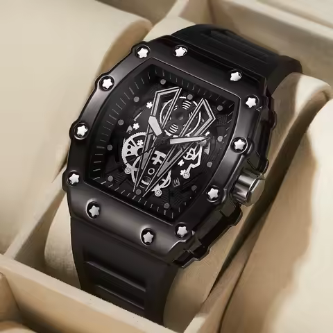 Foreign Trade Watch Large Dial For Men Quartz Waterproof Sport Square Luminous Watch For Men image 1