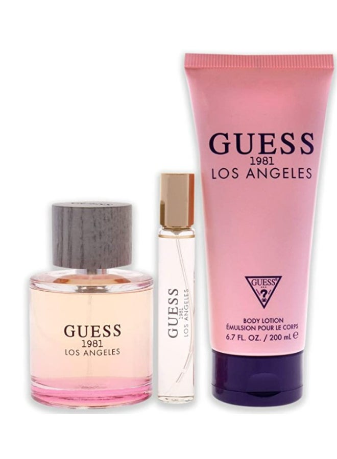 GUESS 1981 Los Angeles Set (EDT + Travel Spray + Body Lotion) EDT 100 Ml, Travel Spray 15 Ml, Body Lotion 200ml image 1