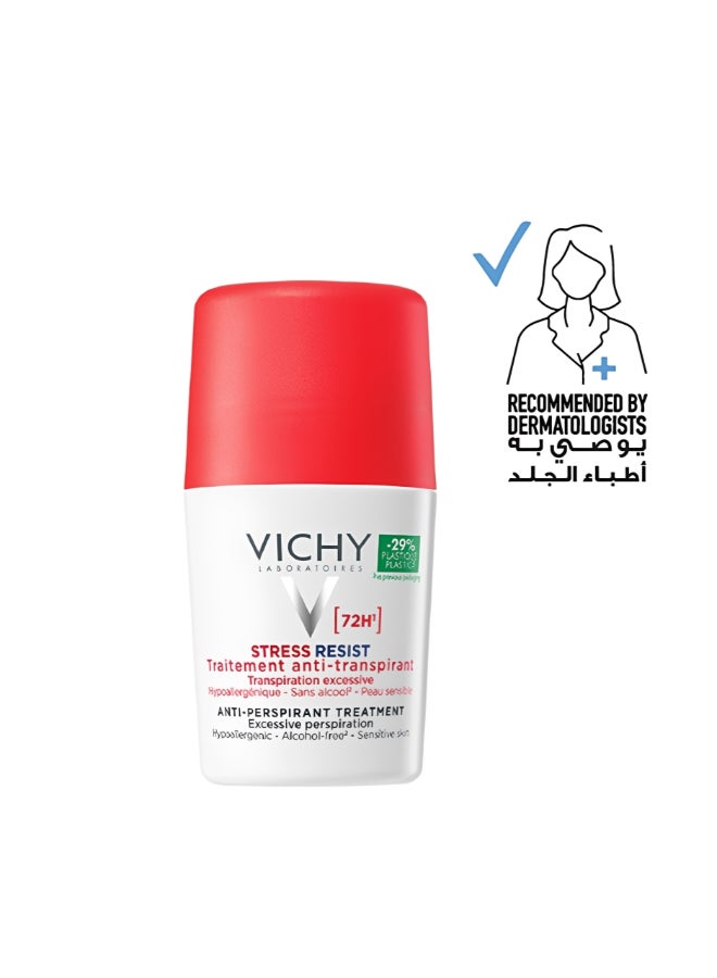 VICHY 72 Hours Stress Resist Excessive Perspiration Deodorant White/Red 50ml image 1