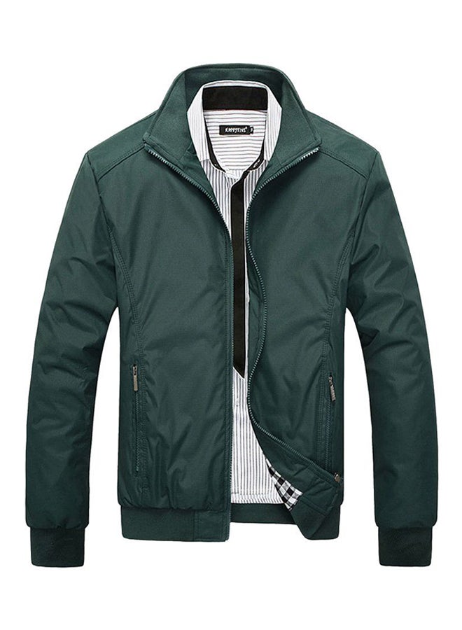 Spring Autumn Business Style Slim Jacket Green image 1