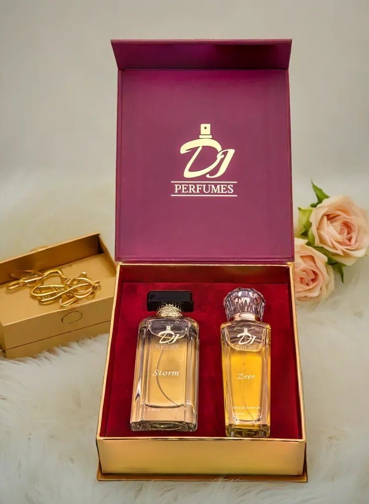 DJ Perfumes 2pcs 80ml Gift Set for Men & Women(Storm EDP 80ml + Zeer EDP 80ml) image 2