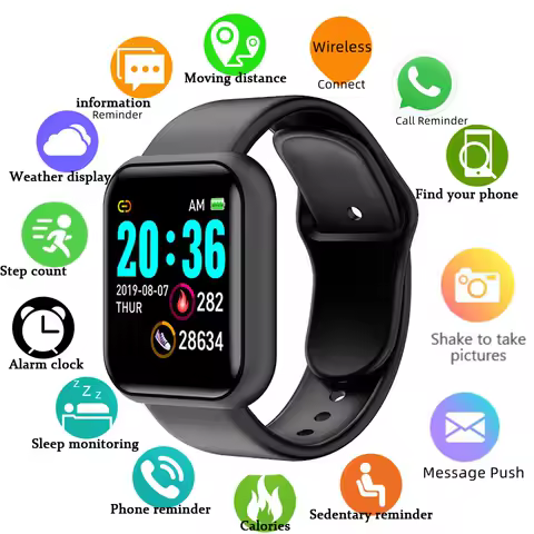 Multifunctional Smart Watch Men Women Bluetooth Connected Phone Music Player Fitness Sport Bracelet Sleep Monitor D13 Smartwatch image 1