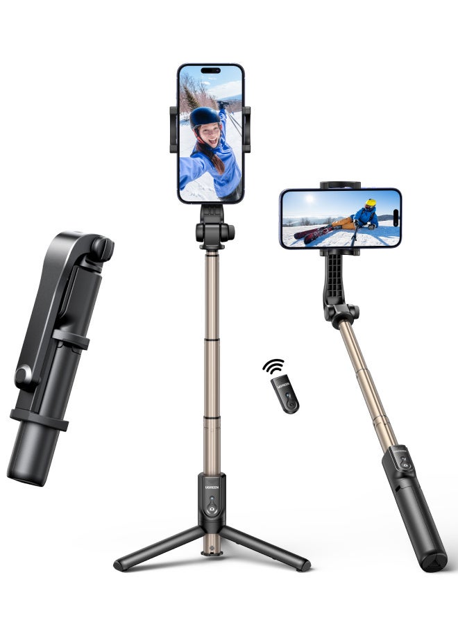 Selfie Stick Tripod with Bluetooth Remote and Phone Holder, Extendable And Portable Selfie Stick for iPhone Series, iPhone 16/15/14 Tripod for Video R