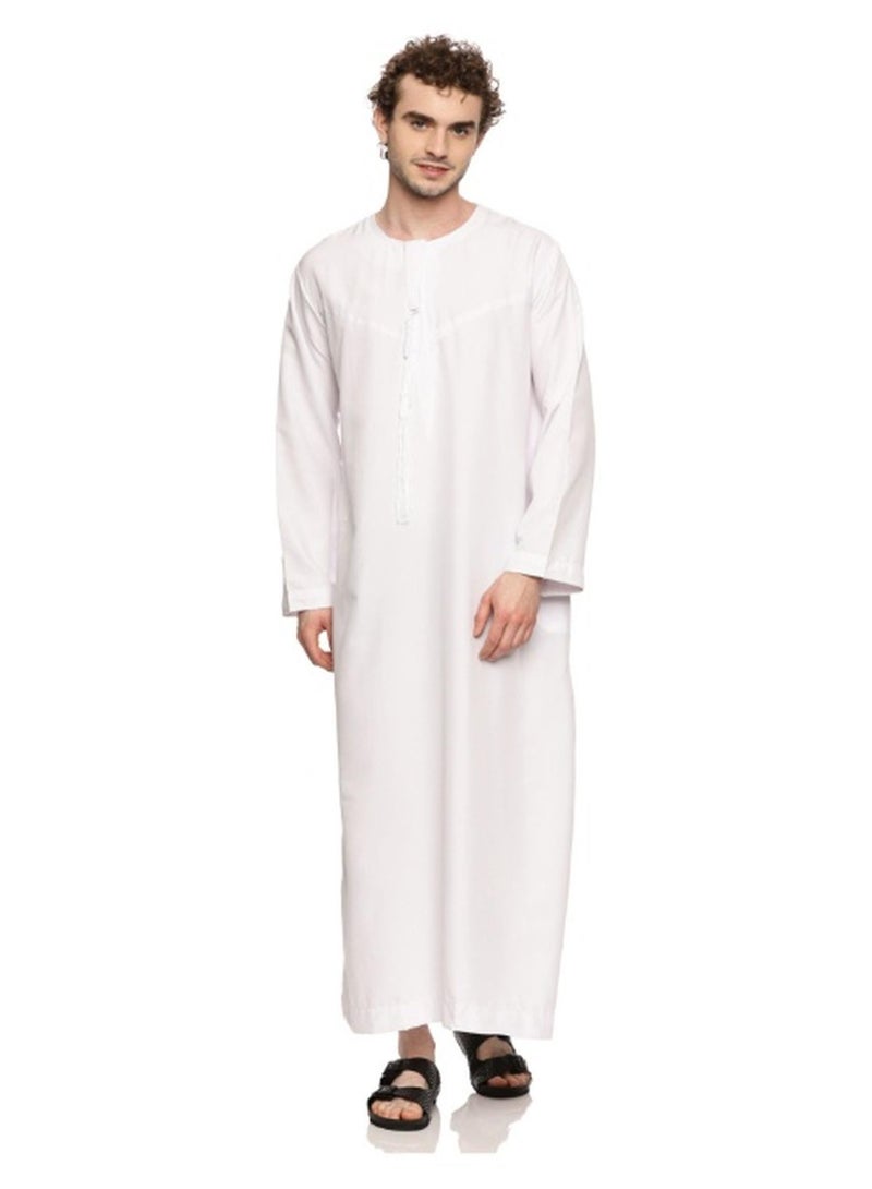 Men’s Emirati Thobe | Premium Hand-Stitched Kandura | Traditional Arabic Dishdasha for Men | Elegant Middle Eastern Jubba in Soft Fabric image 1