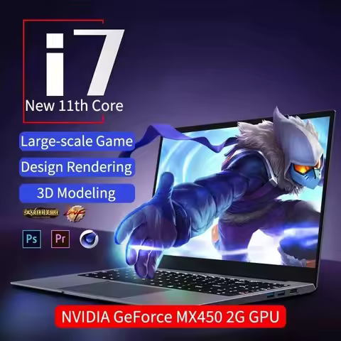 2025 New Ultraslim Dedicated Gaming Laptop 15.6 Inch Intel Core i7-1260+MX550 4Gvideo NVIDIA RAM Fingerprint office Notebook image 1