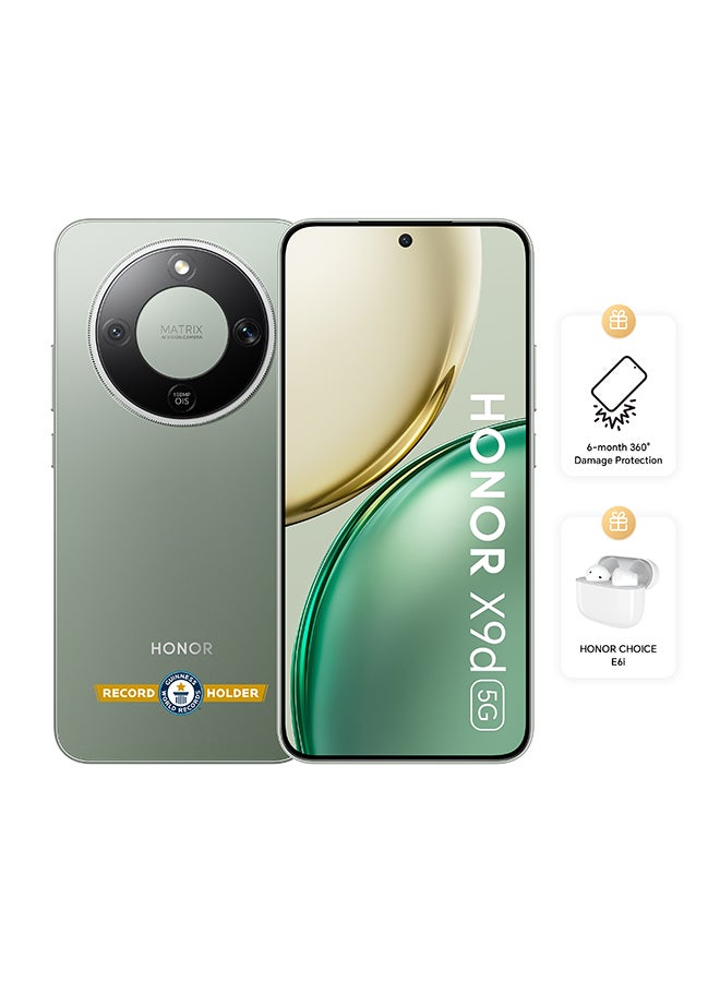 X9d Dual SIM 5G 12GB RAM 256GB Forest Green With Free Choice E6i Earbuds and 6 Month Damage Insurance - Middle East Version image 1