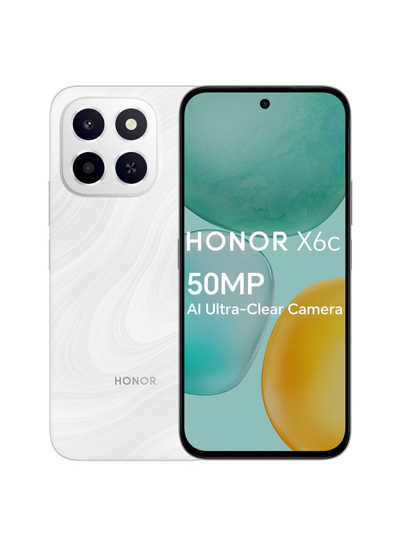 X6c Dual SIM 4G Moonlight White 6GB RAM 128GB - Middle East Version image 1