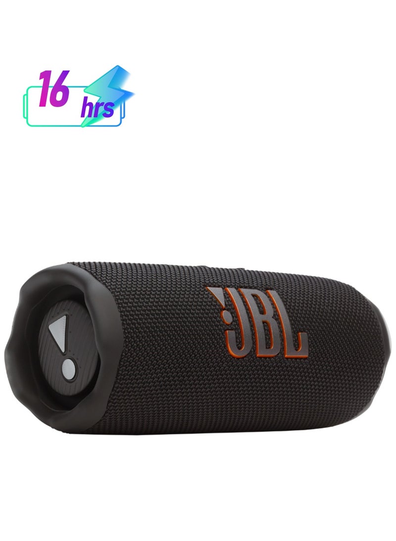 Flip 7 - Sound With Ai Sound Boost, Up To 16 Hours Of Playtime, Multi-Speaker Connection Via Auracast, And Waterproof, Dustproof, Drop-Proof Design For All Adventures Black image 1