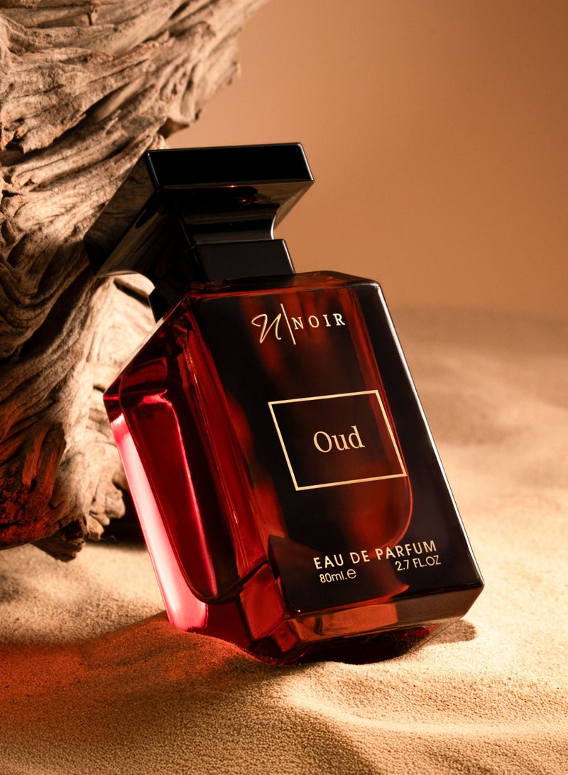 noir Oud EDP Perfume for Men, Deep Oud & Amber Blend with Spices and Rose, Long Lasting Men's Perfume 80ml 80ml image 1