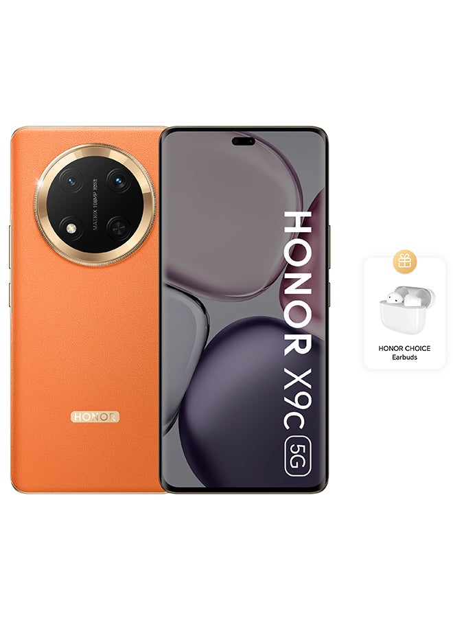 X9c Dual SIM Sunrise Orange 12GB RAM 256GB 5G With Free honor choice Earbuds - Middle East Version image 1