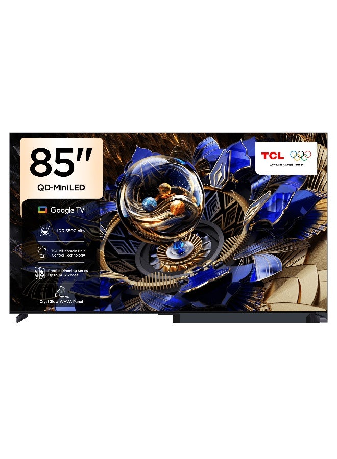 Television 85 Inch Smart TV 4K QD-Mini LED Gaming Google TV, 144Hz Native Refresh Rate, Precise Dimming Series Up to 14112 Zones, AiPQ Pro Processor,